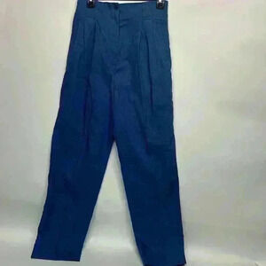 Vintage Rella size 8 petite extreme super high-rise linen pants